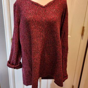Red & Black Shimmery Sweater